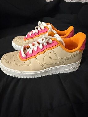Groovy AF1s with Pink and Orange Accents